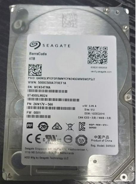 ST4000LM024 FW:0001 不認(rèn)盤(pán)數(shù)據(jù)恢復(fù)成功